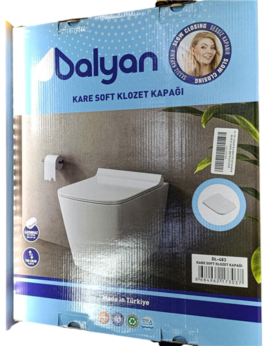 DALYAN KARE SOFT (YAVAŞ KAPANAN) KLOZET KAPAĞI  KL:12